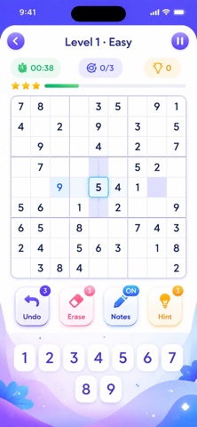 Sudoku Master: Brain Puzzle iPhone screenshot