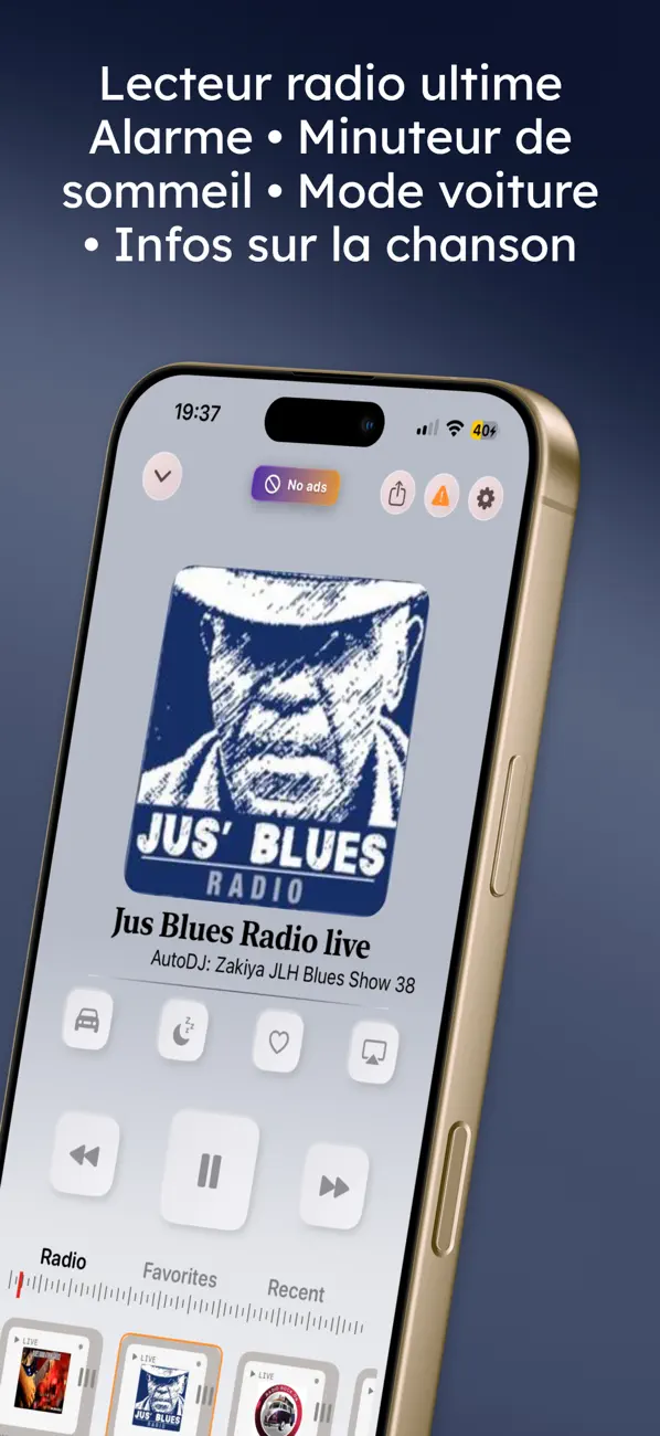 Screenshot #2 pour Radio Blues FM & Musique Live