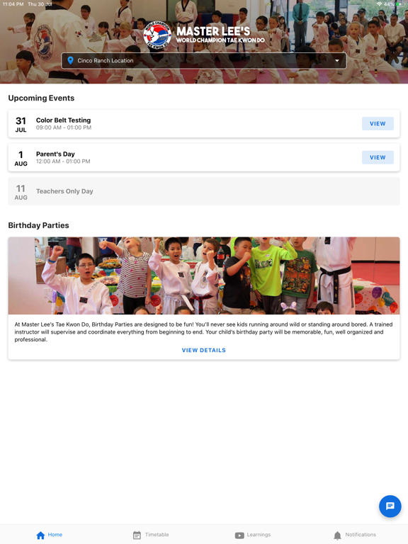 Leaders Taekwondo iPad screenshot 1 - Sports app