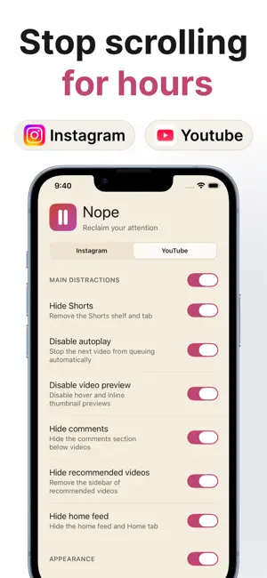 Nope: Block Instagram Reels screenshot 2