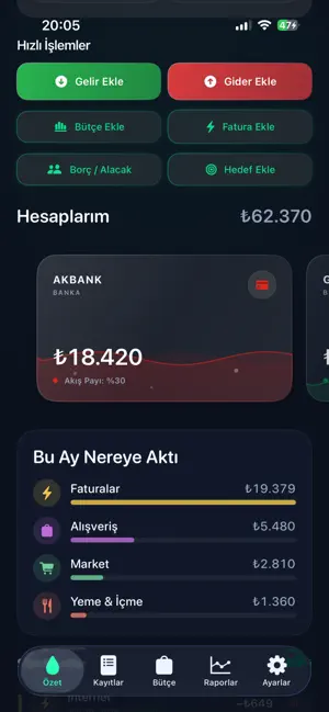 Flow Gelir ve Gider Takibi screenshot 2