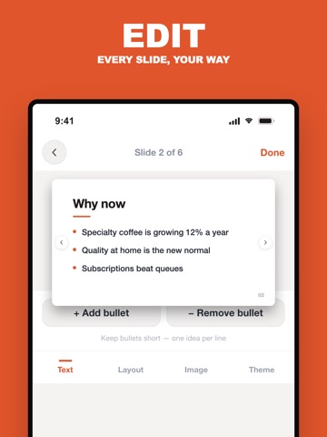 SlideLab: AI Presentation iPad screenshot
