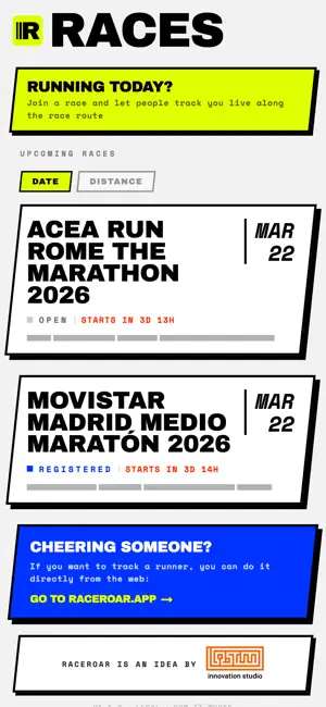 RaceRoar - Live Race Tracker screenshot 1
