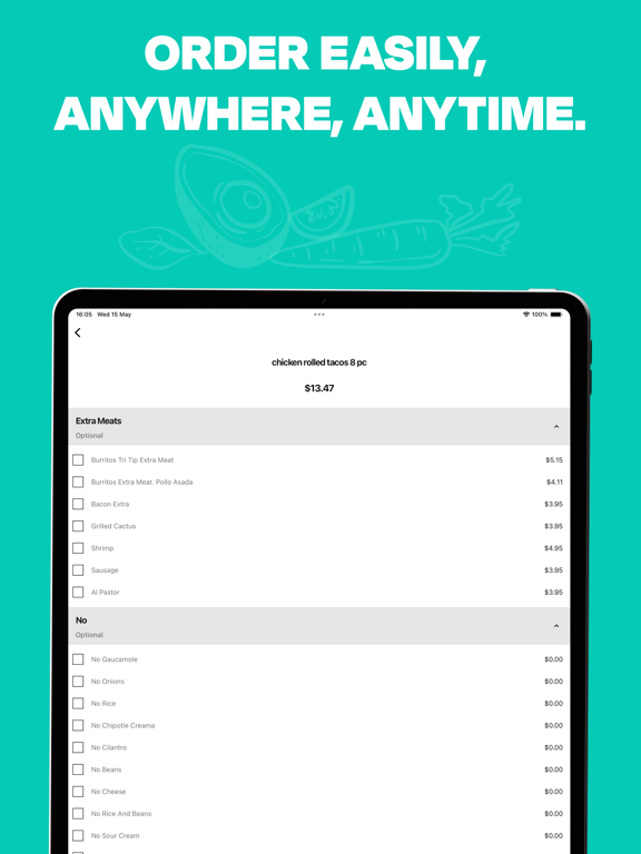 CRACK TACO SHOP iPad screenshot 3 - Food & Drink app