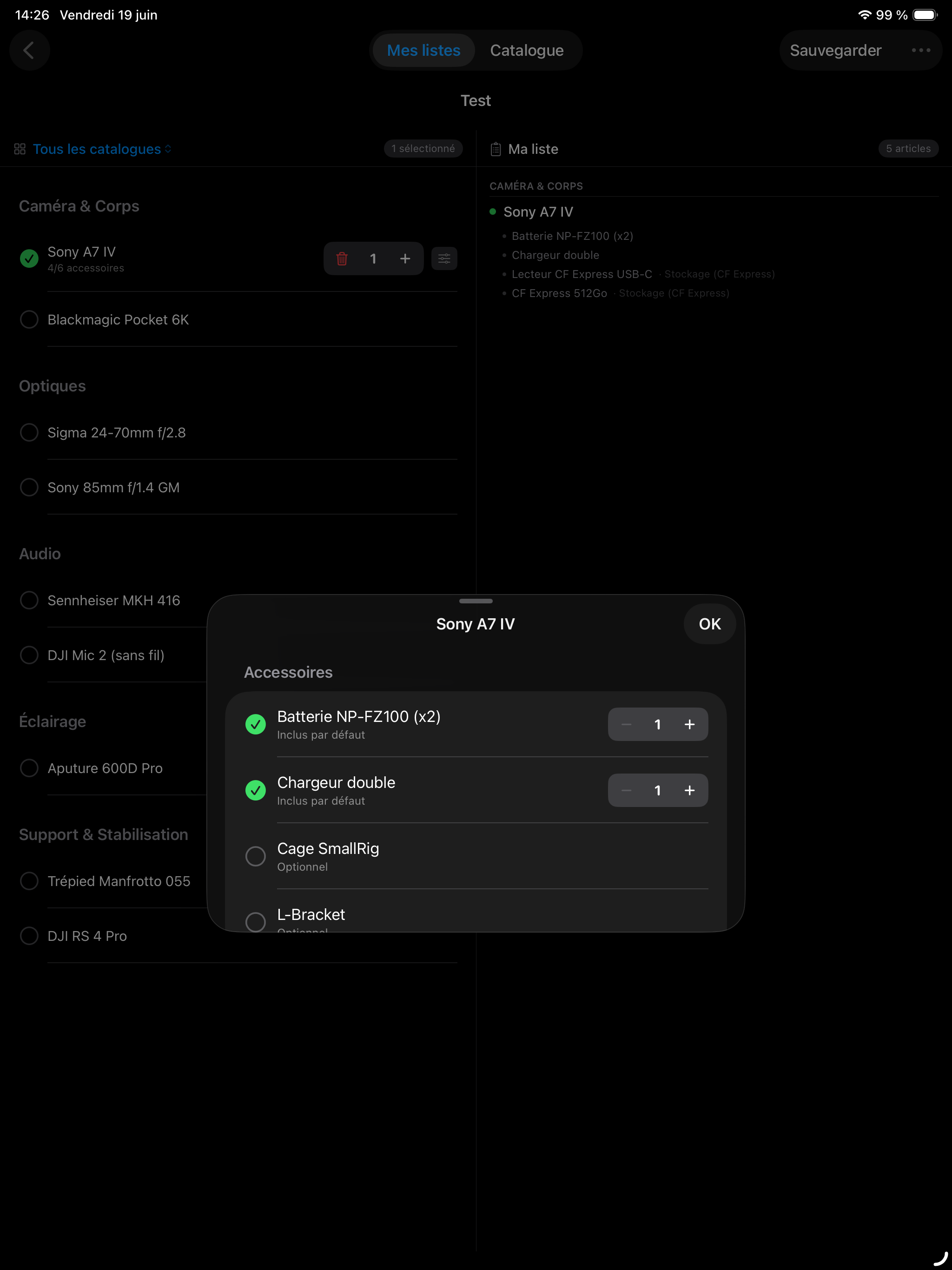 GearList screenshot 6
