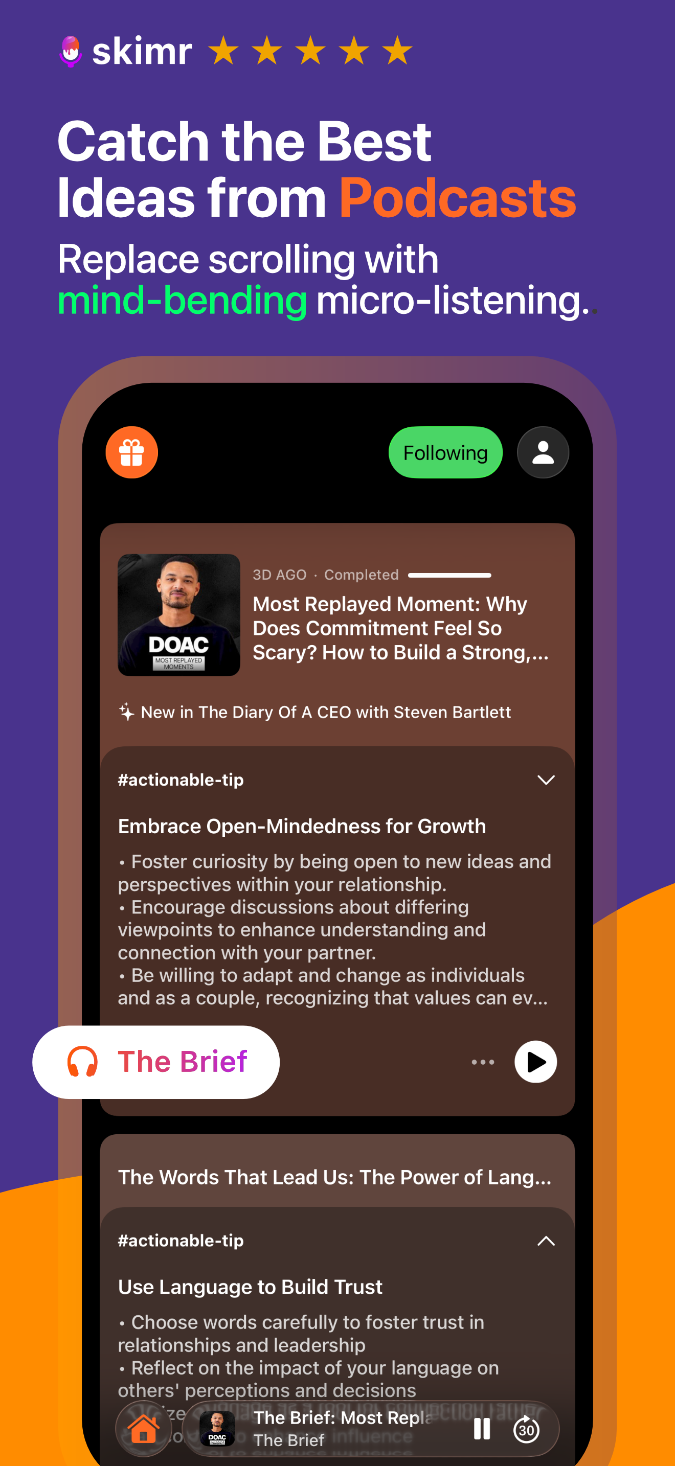 Skimr - AI Podcast Player