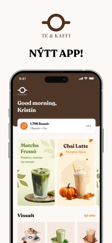 Te & Kaffi app screenshot