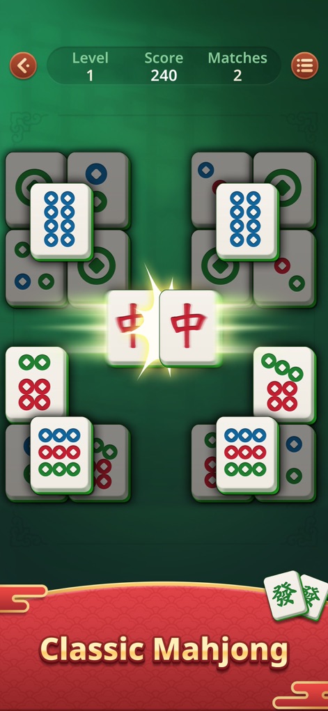 Mahjong Epic: Classic Game - Witness the satisfying visual feedback of the matching tile animation and the authentic designs of classic tile sets.