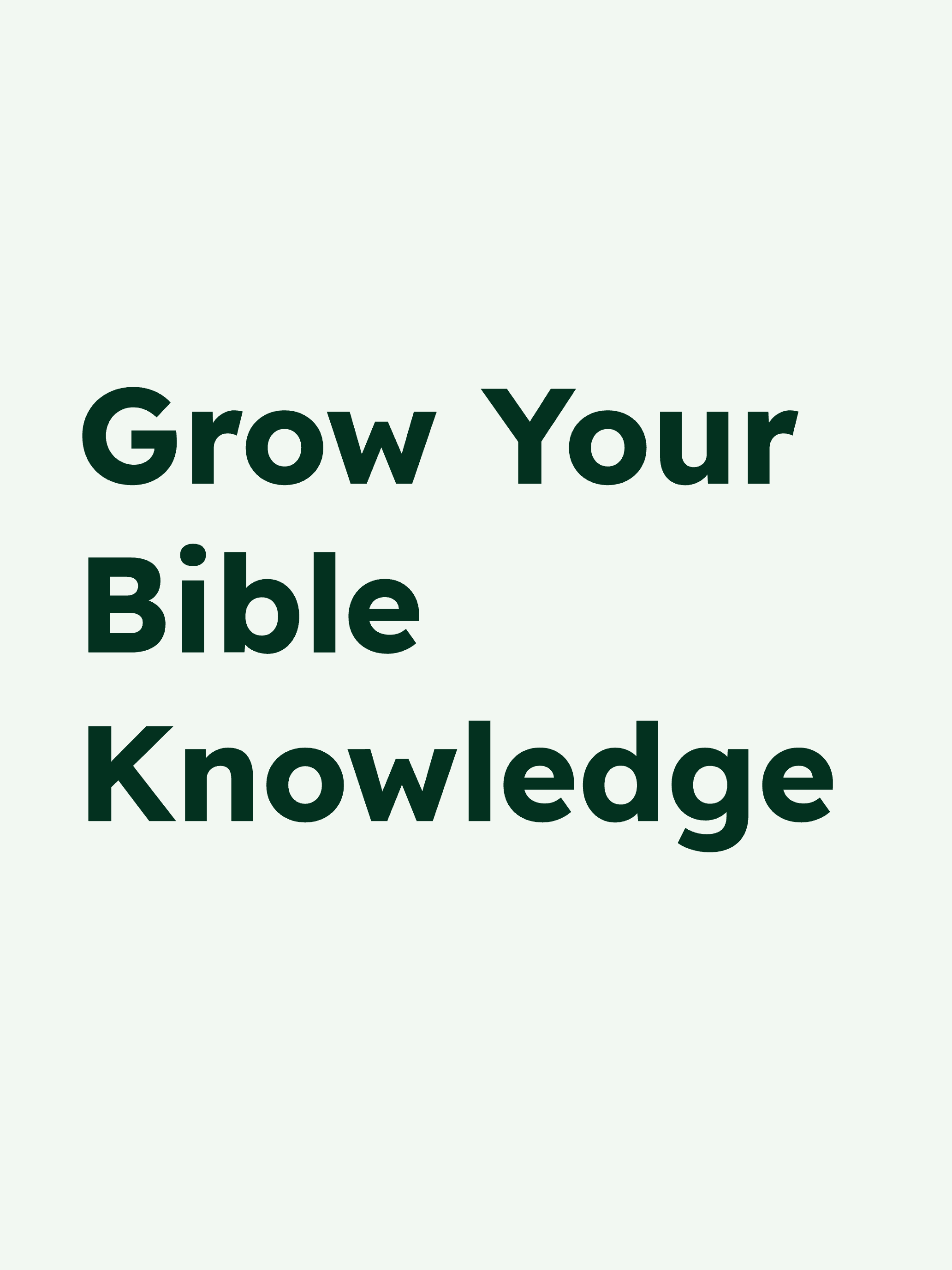 Bible Trivia - Memorise verse