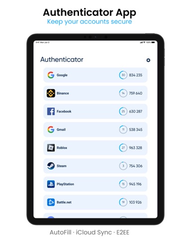 Authenticator App ：2FA, MFA iPad screenshot