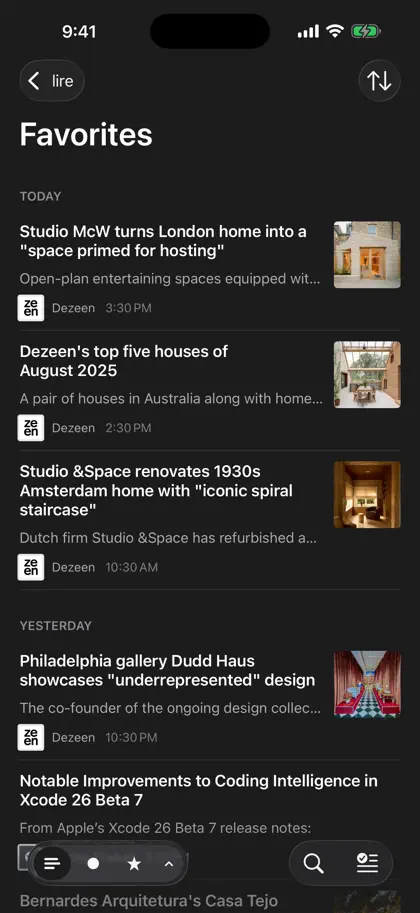 lire: RSS Reader screenshot 4 of 6