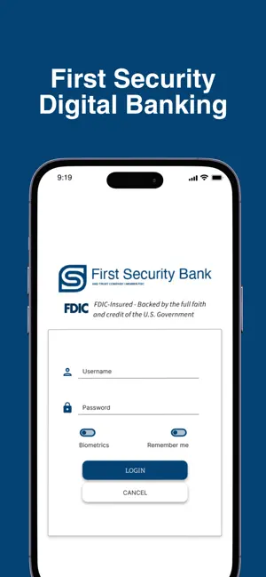 First Security Digital Banking screenshot 1