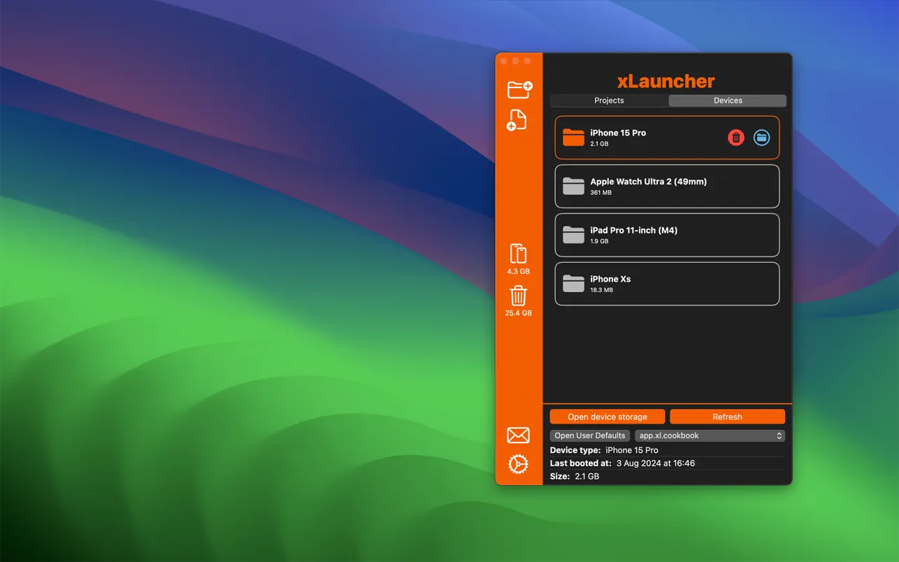 #3. xLauncher for Xcode (macOS) بواسطة: Olga Pokatilo