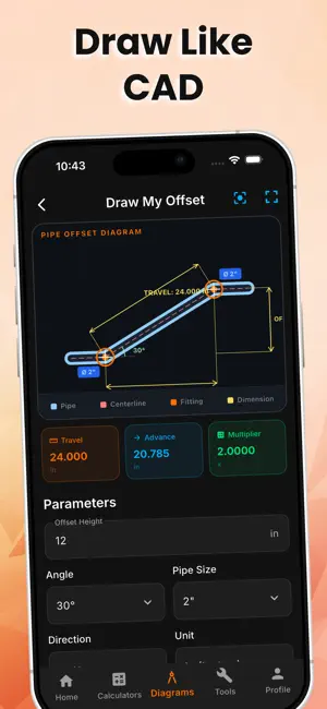 Pipe Fitter Calculator Pro screenshot 3