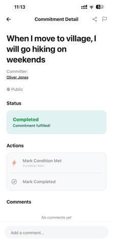 IfI: Commitments screenshot