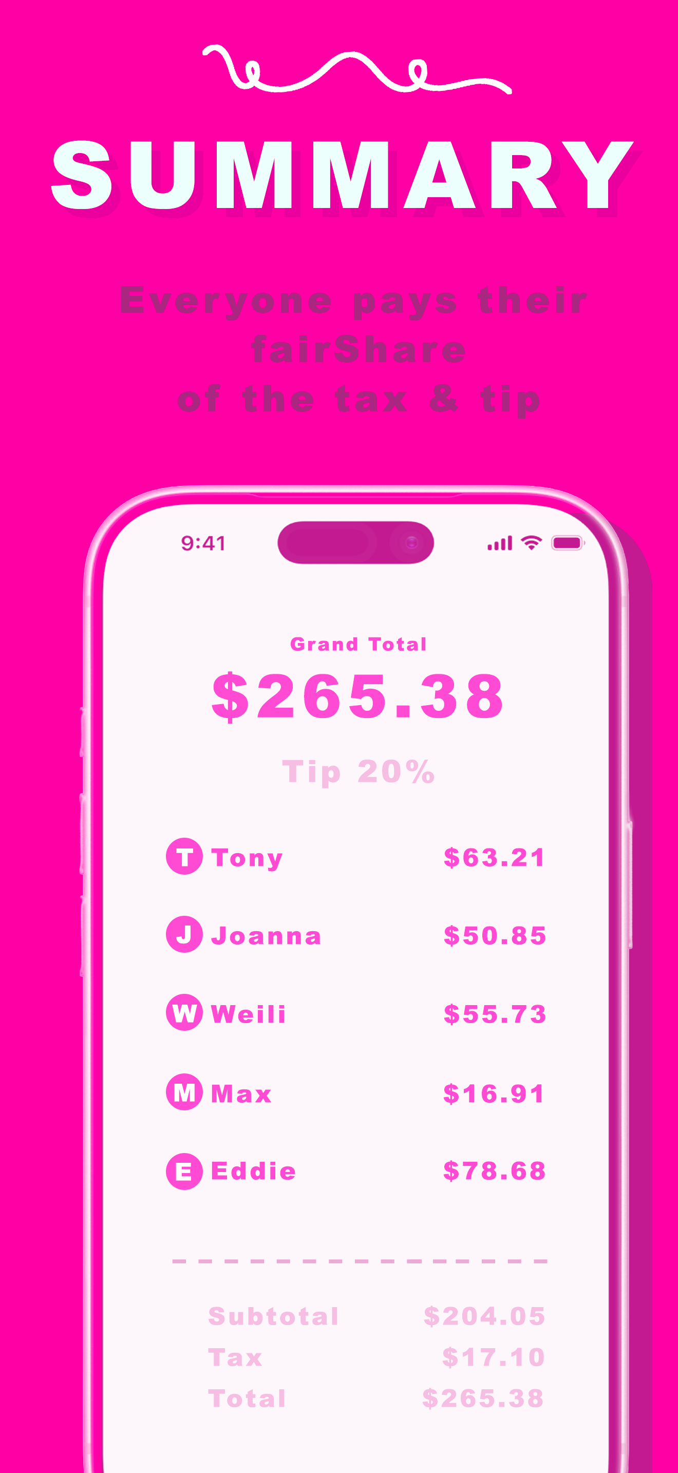 fairShare - split the bill screenshot 5