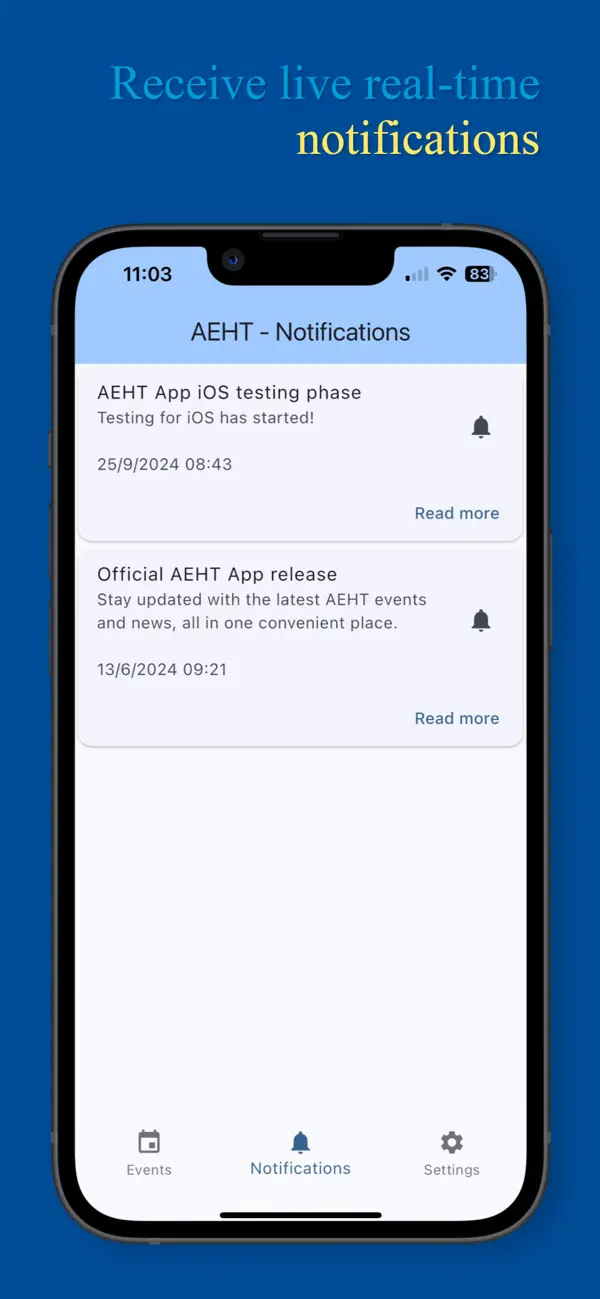 Screenshot #2 pour AEHT Events