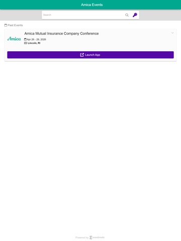 Amica Events iPad screenshot