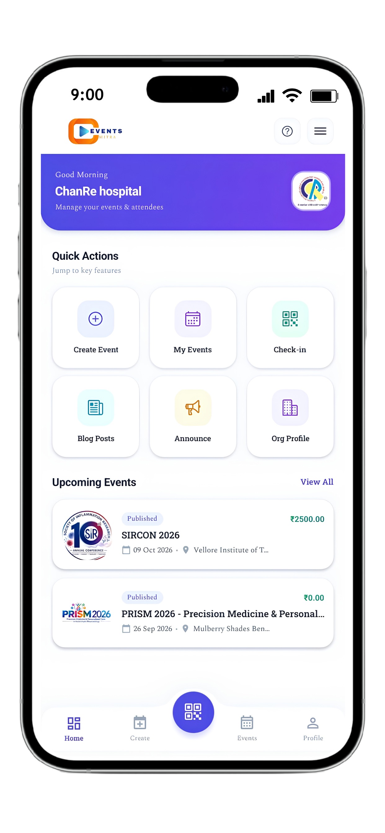 Screenshot 1 of Events Mitra (Organization)