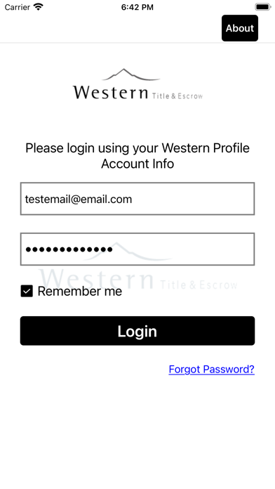 WesternProfile Screenshot