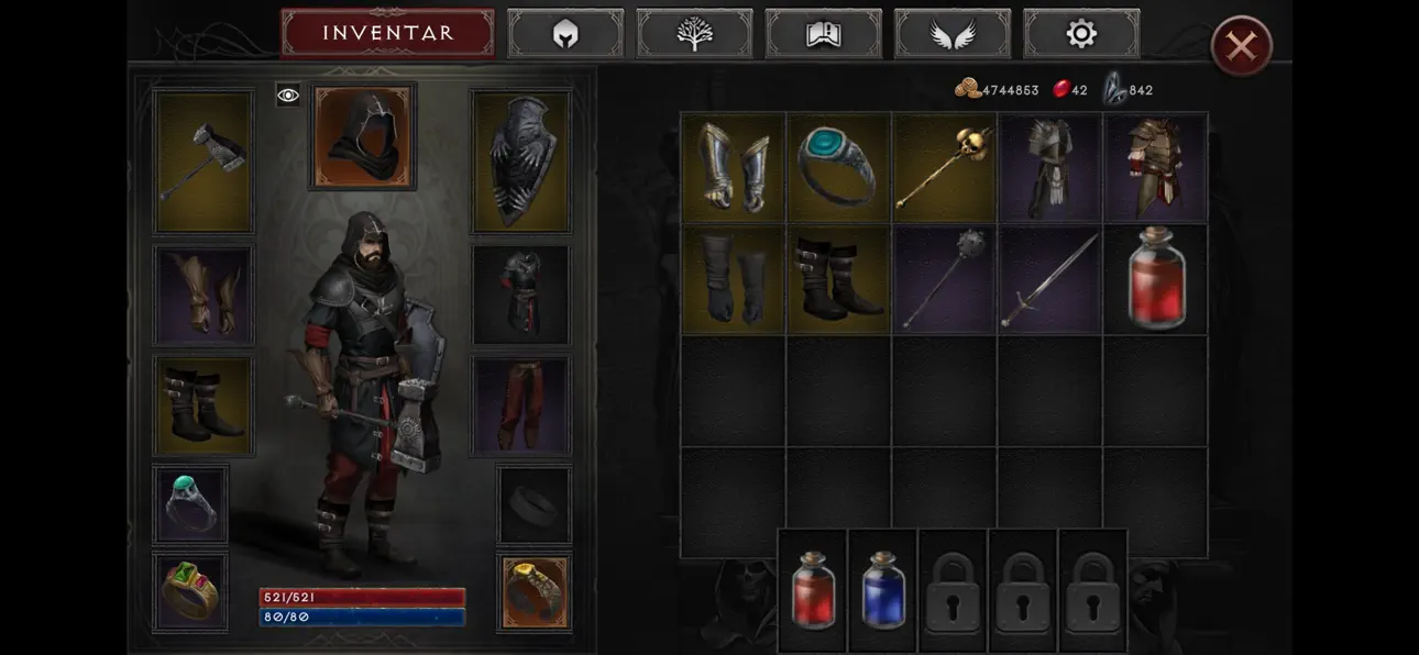 Vampire's Fall 2 iOS Mod IPA screenshot 3 - iOS game interface