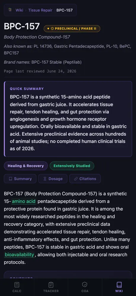 BPC-157 Peptide Calculator screenshot 3