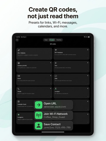 QR Code or Barcode iPad screenshot