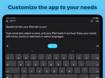 SpeakLine – Text to Speech iPad screenshot