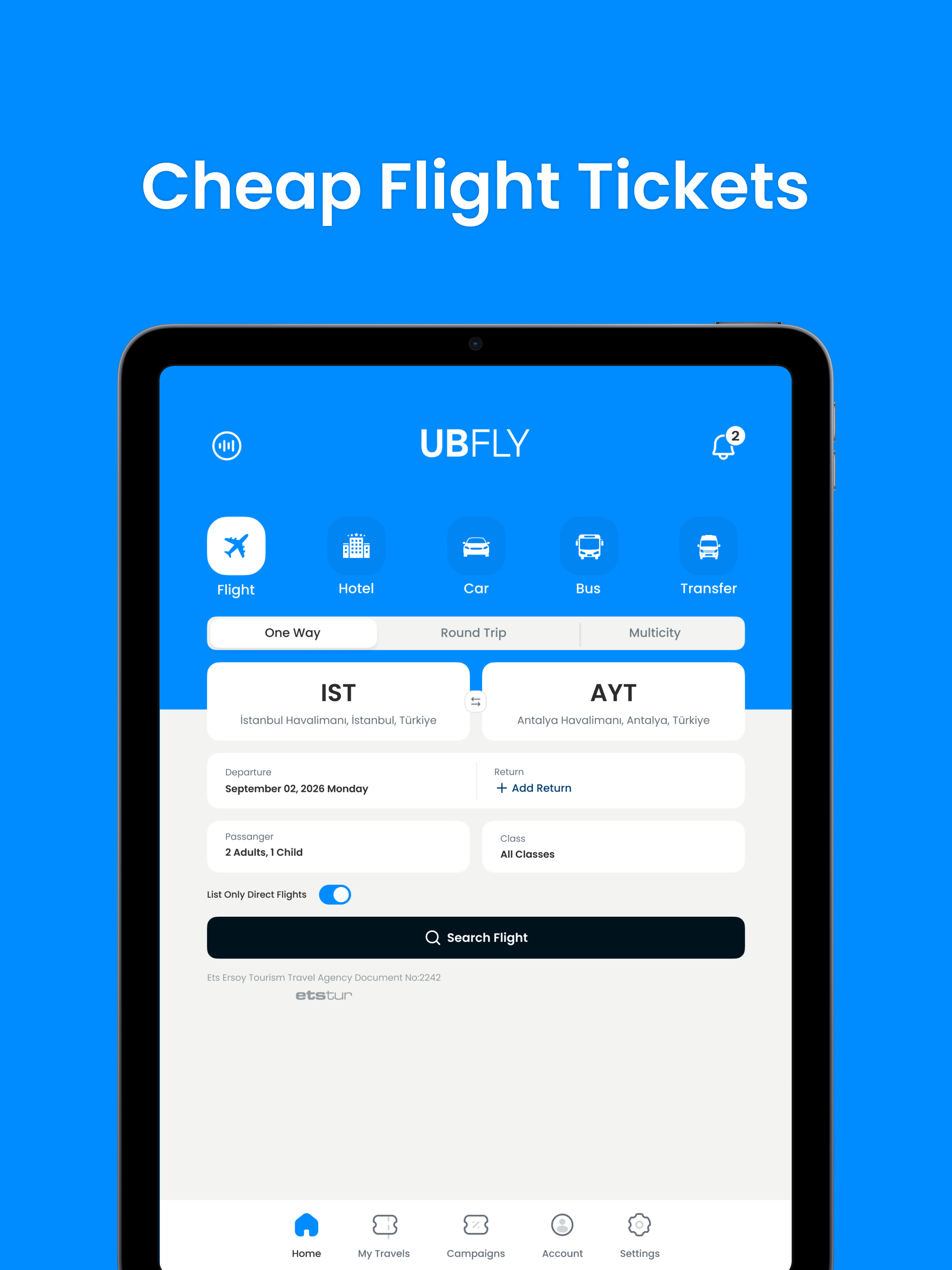 Ubfly - Cheap Flights screenshot 7