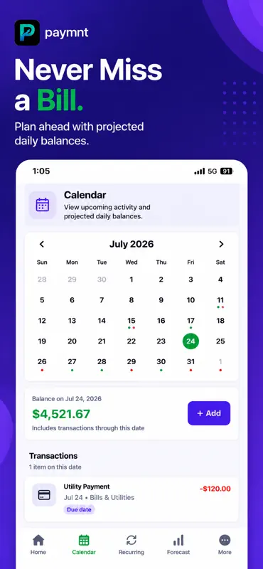 Paymnt: Cash Flow by Paycheck screenshot 2 of 4