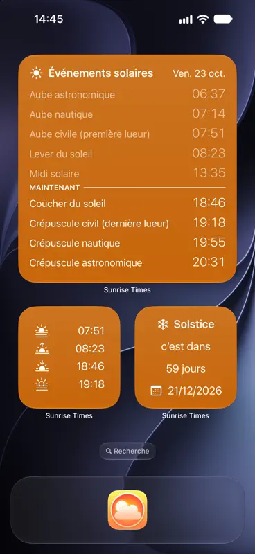 Lever Coucher du soleil screenshot 9 of 10