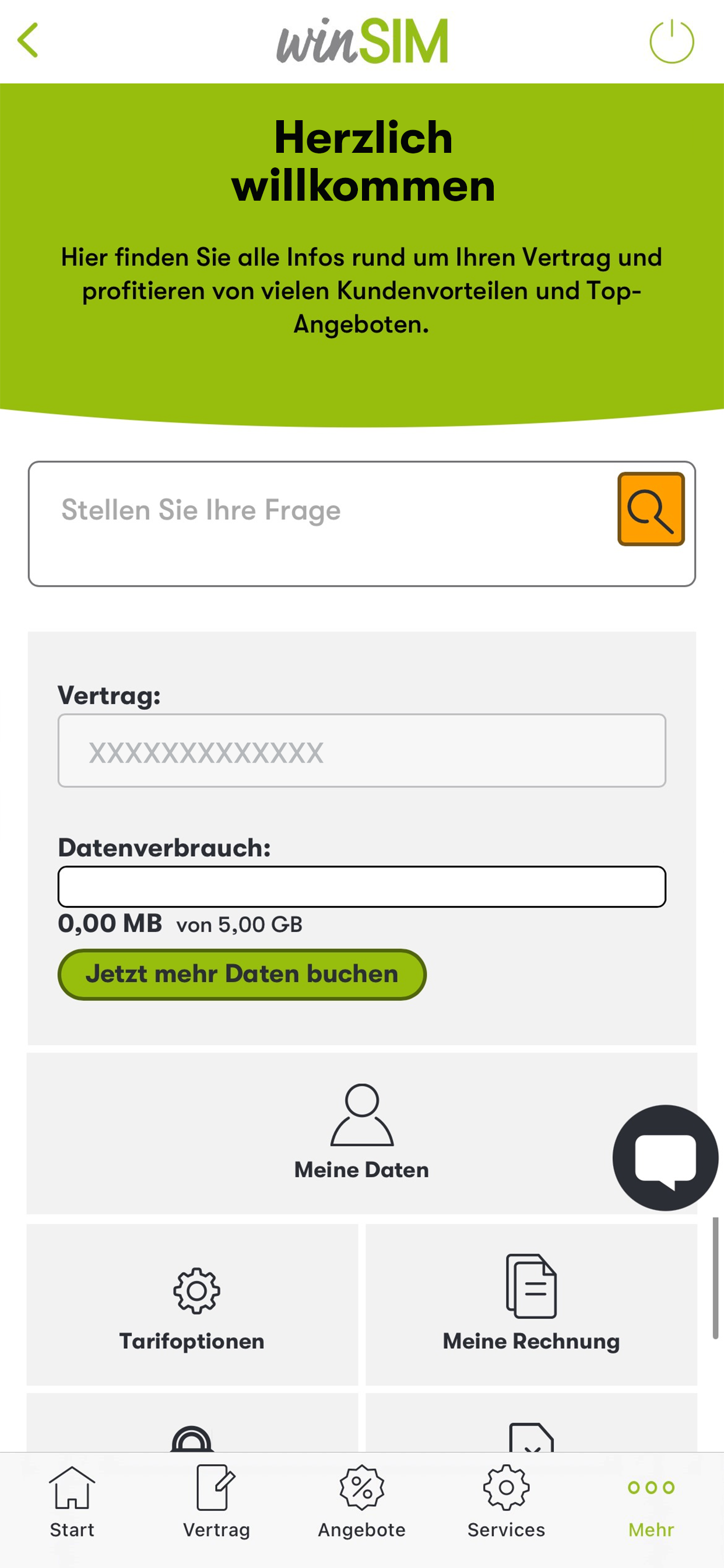winSIM Servicewelt