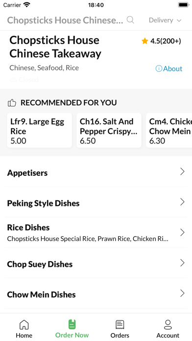 Chopsticks House Takeaway Screenshot