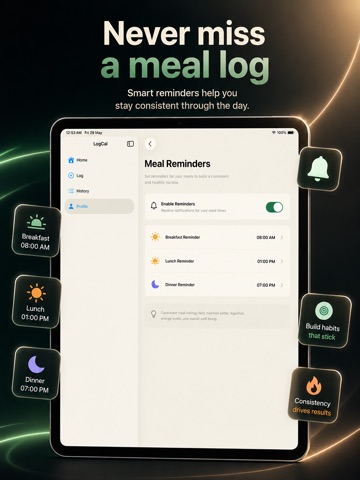 LogCal: AI Calorie Tracker iPad screenshot