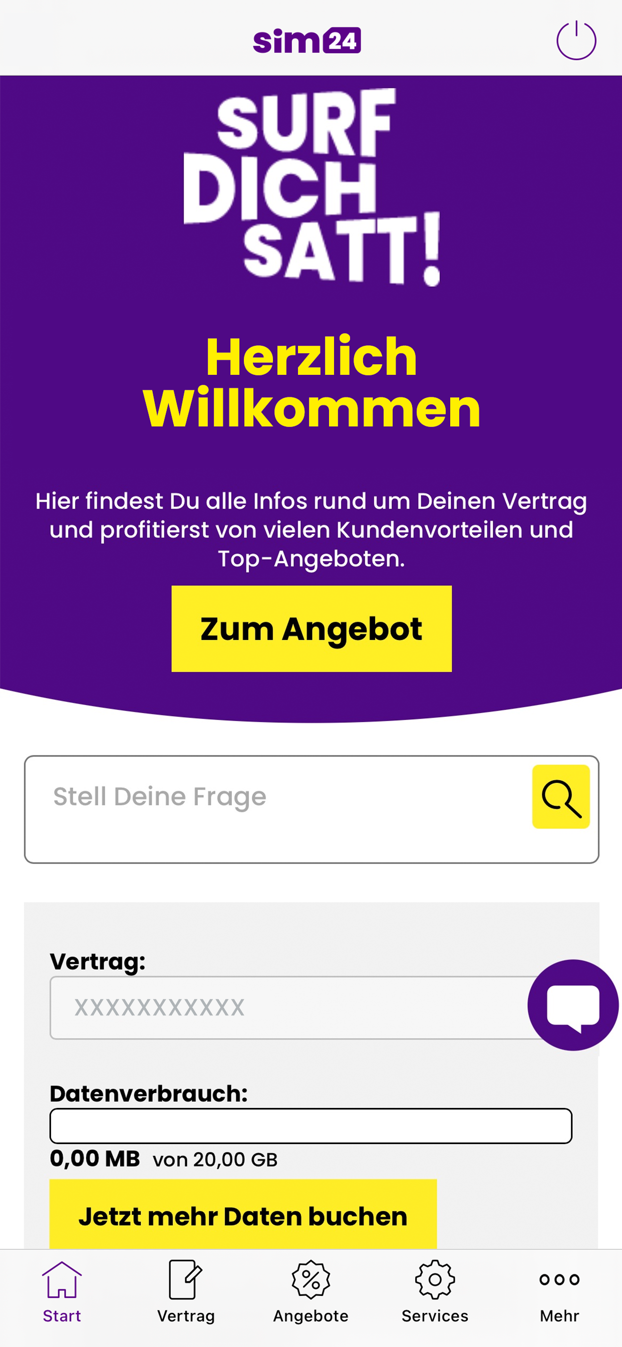 sim24 Servicewelt