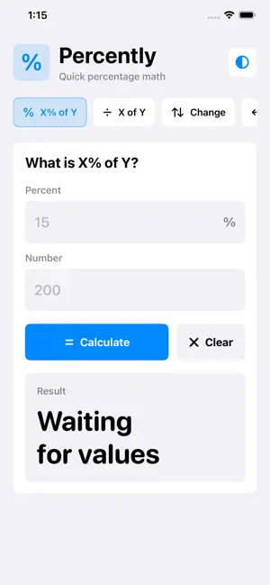 Percently Quick Calculator screenshot 1
