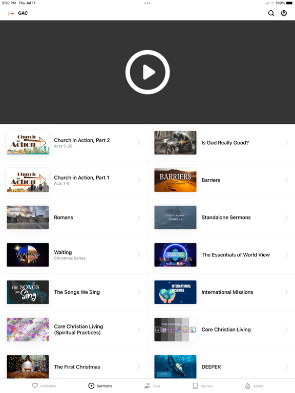 Gospel Alliance Church iPad screenshot 2 - Education app