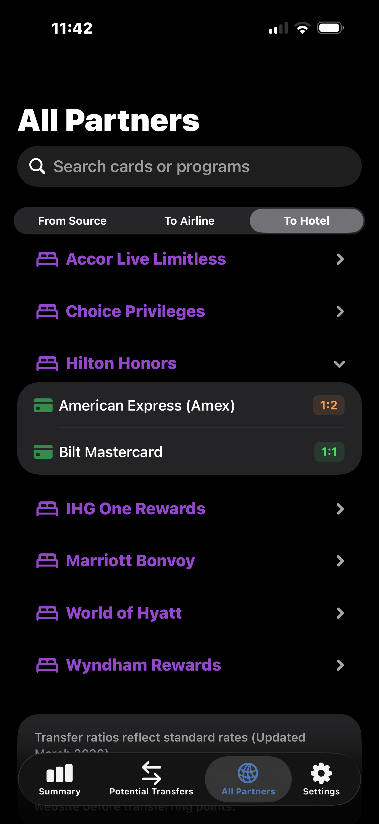 Reward Points Tracker