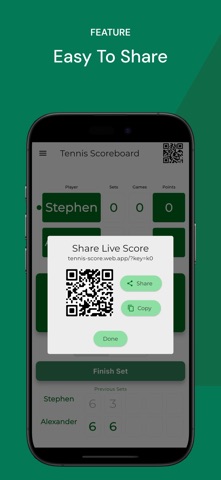 Tennis Scorekeeper (Share) iPhone screenshot