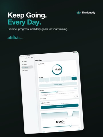 Tinnibuddy Tinnitus App iPad screenshot