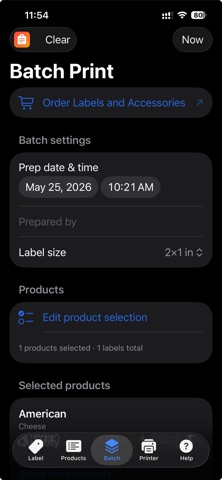 Prep Label screenshot