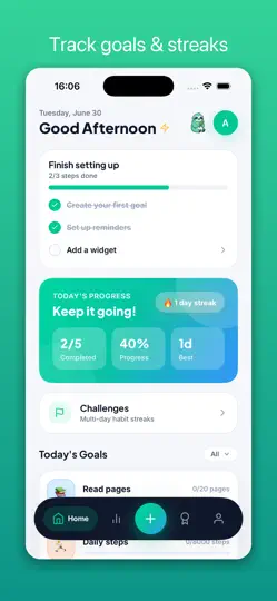 Capture d'écran de Glowth: Habit Tracker sur iPhone 1