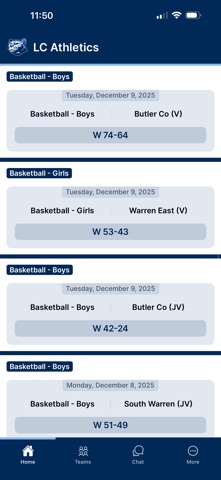 Logan County Athletics iPhone screenshot