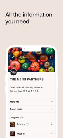 The Menu Partners screenshot