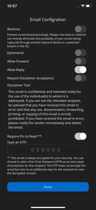 SecureEMAIL by Pfortner Screenshot 3 of 9