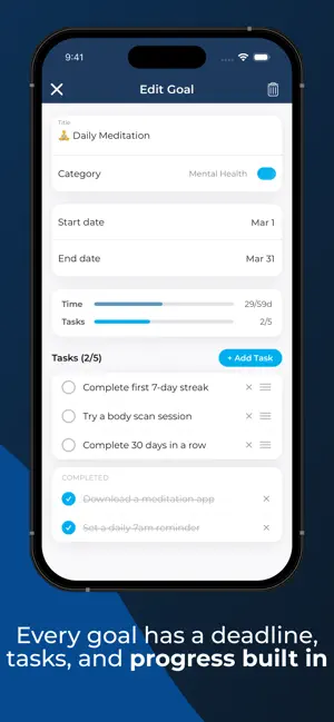 Goals Timeline screenshot 4