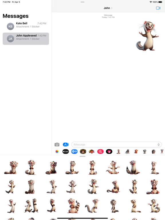 Screenshot #4 pour Funny Ferret Stickers