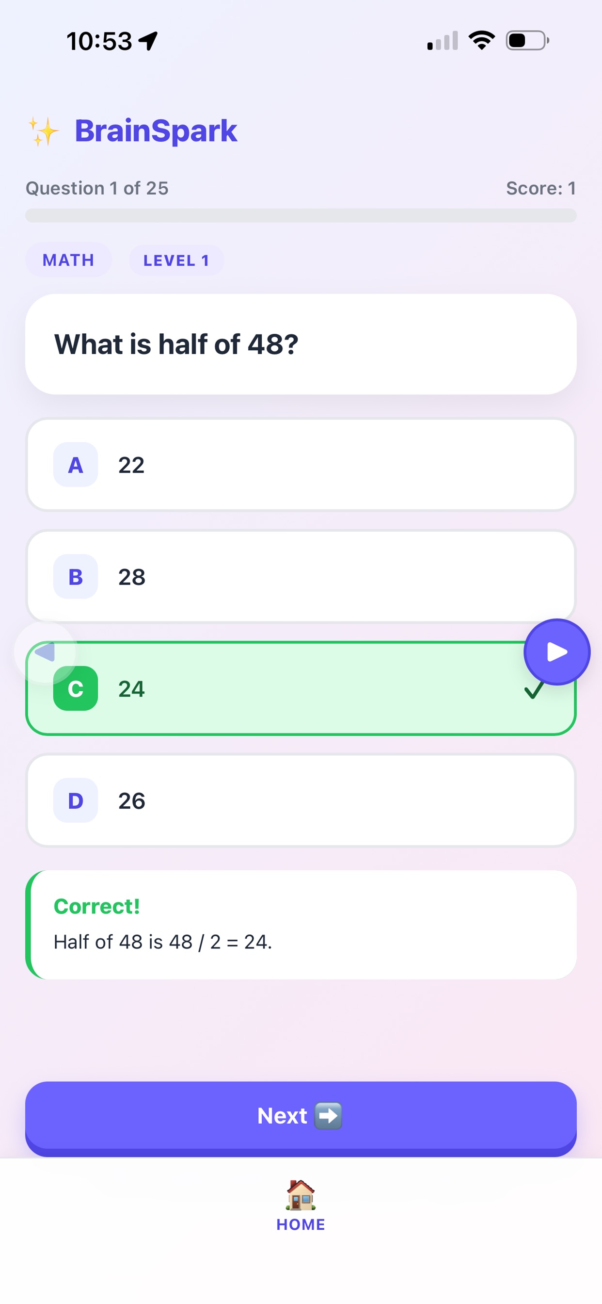 Screenshot 2 of BrainSpark : Quiz & Trivia