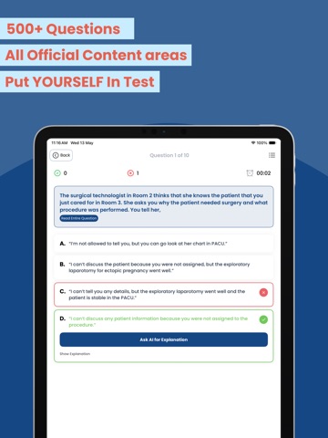 CST Practice Test: Scrub Tech iPad screenshot