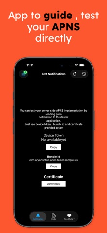 Push Notification - Client iPhone screenshot